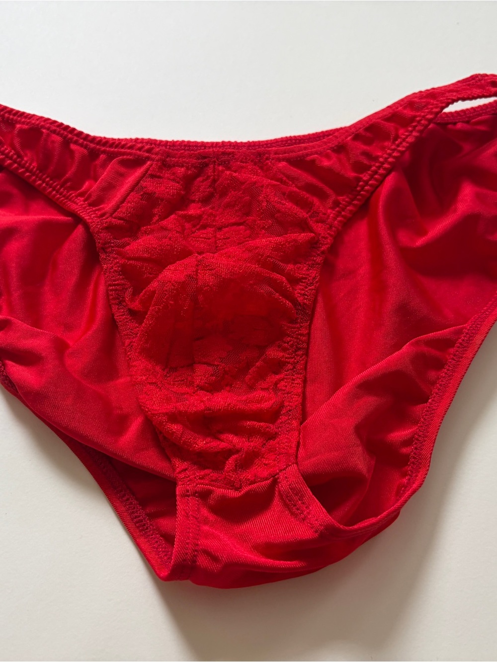 Men's Red Briefs Lace - Comfortable Everyday Support